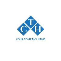 CTH letter logo design on white background. CTH creative initials letter logo concept. CTH letter design. vector