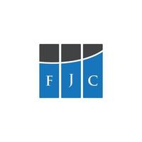 diseño de logotipo de letra fjc sobre fondo blanco. concepto de logotipo de letra de iniciales creativas fjc. diseño de letras fjc. vector