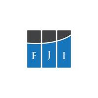 diseño de logotipo de letra ji sobre fondo blanco. concepto de logotipo de letra de iniciales creativas de fji. Diseño de letras fji. Diseño de logotipo de letras fji sobre fondo blanco. F vector