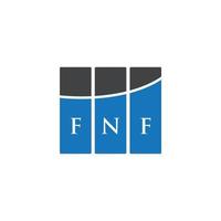 diseño de logotipo de letra fnf sobre fondo blanco. concepto de logotipo de letra de iniciales creativas fnf. Diseño de letras fnf. vector