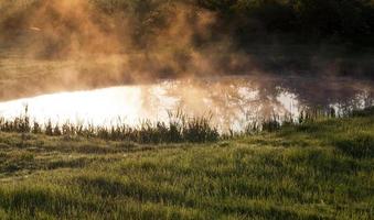 orange smoke and fog photo