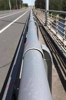 steel fences on the road to ensure the safety of cars photo