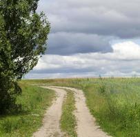 one track of the road photo