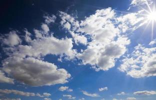 blue sky with clouds photo