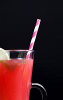 homemade watermelon juice made in the summer or autumn season photo