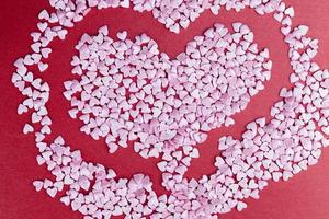 heart shaped pink sweet candy photo