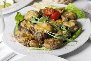 prepared for a banquet set of different types of meat photo