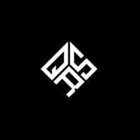 diseño de logotipo de letra qrs sobre fondo negro. concepto de logotipo de letra de iniciales creativas qrs. diseño de carta qrs. vector