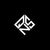 QNS letter logo design on black background. QNS creative initials letter logo concept. QNS letter design. vector