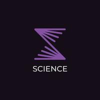 Helix dna science logo design inspiration vector template