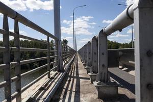 steel fences on the road to ensure the safety of cars photo