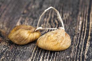 dried ripe and sweet yellow figs photo