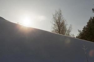 snow drifts in the winter season photo