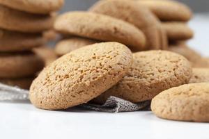 cookies baked with oatmeal and wheat flour photo