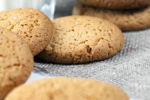 cookies baked with oatmeal and wheat flour photo