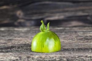 tomato half, close up photo