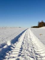 Road under the snow photo