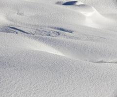 Snowdrifts in winter , photo