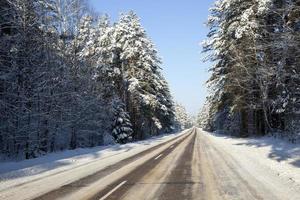 winter landscape, road photo