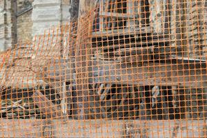 fenced with orange plastic photo