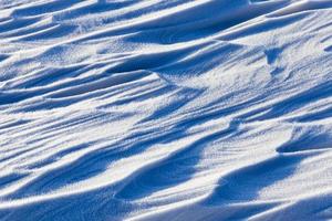 deep snow wavy structure photo