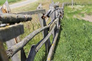 old wooden fence photo