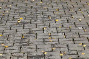 concrete tiles on the road photo