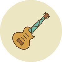 Electric Guitar Filled Retro vector