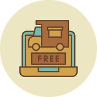 entrega gratis lleno retro vector