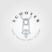 diseño de ilustración de vector de logotipo, icono y símbolo de arte de línea de scooter