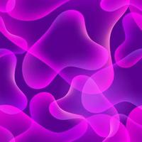 Vector seamless pattern with abstract fluid colorful bubbles shapes on purple background. Abstract background with lava lamp effect.