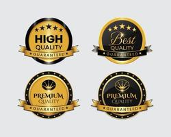 Best collection of premium high quality gold badges and labels vector