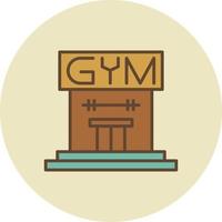 Gym Filled Retro vector
