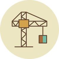 Crane Filled Retro vector