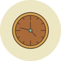 Wall Clock Filled Retro vector