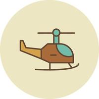 Helicopter Filled Retro vector