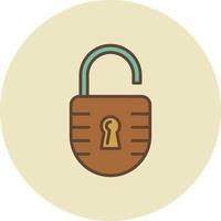 Padlock Filled Retro vector