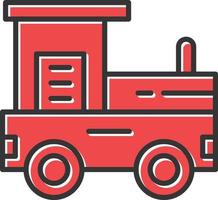 Train Filled Retro vector