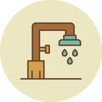 Shower Head Filled Retro vector