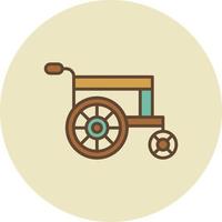 Wheelchair Filled Retro vector