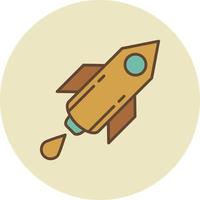 Rocket Filled Retro vector