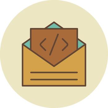 código de correo lleno retro vector
