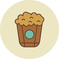 Popcorn Filled Retro vector