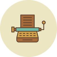 Typewriter Filled Retro vector