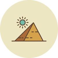 Pyramid Filled Retro vector