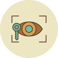 reconocimiento ocular lleno retro vector