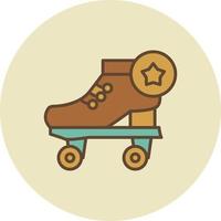 Roller Skates Filled Retro vector