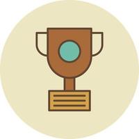 Trophy Filled Retro vector