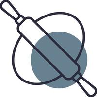 Rolling Pin Filled Retro vector
