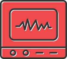 Oscilloscope Filled Icon vector